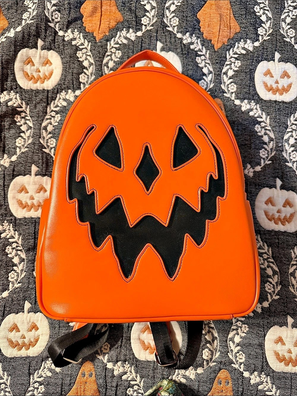 Lively Ghosts Orange Jack-O-Lantern Backpack